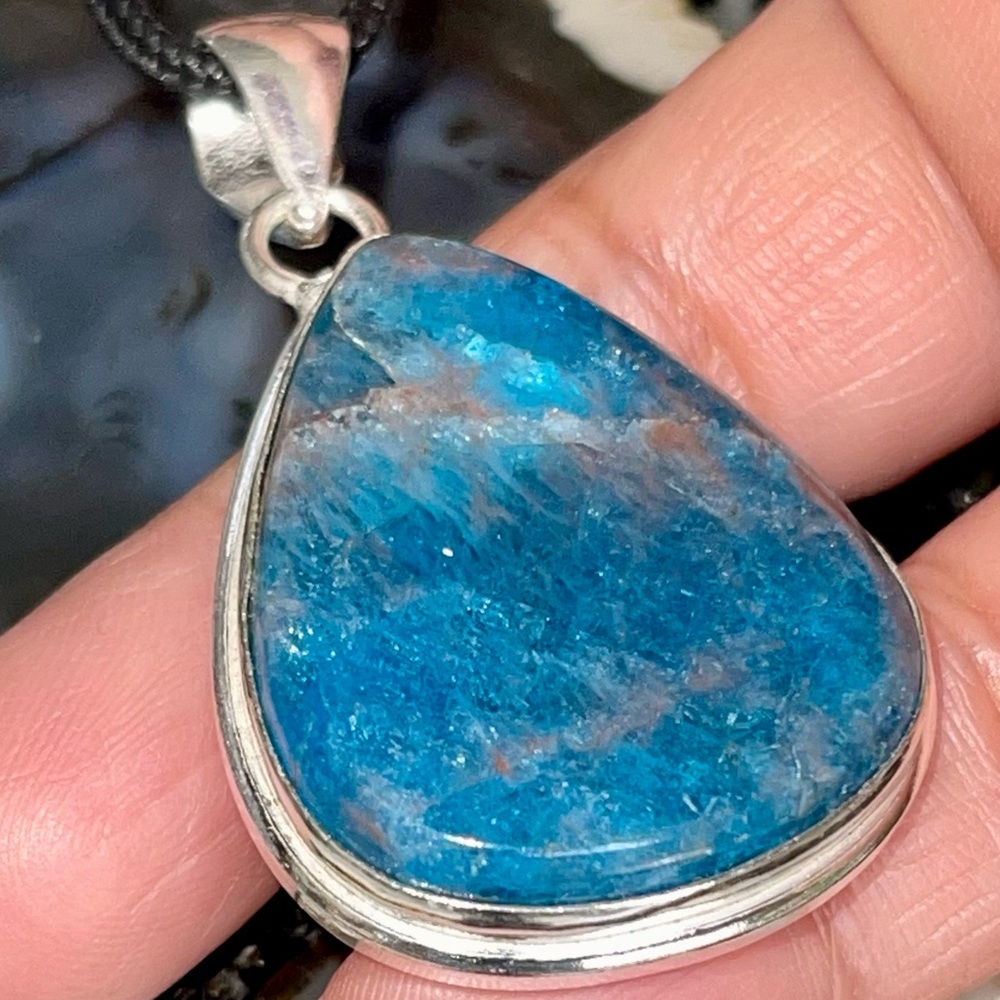 Blue Apatite Pendant 2”